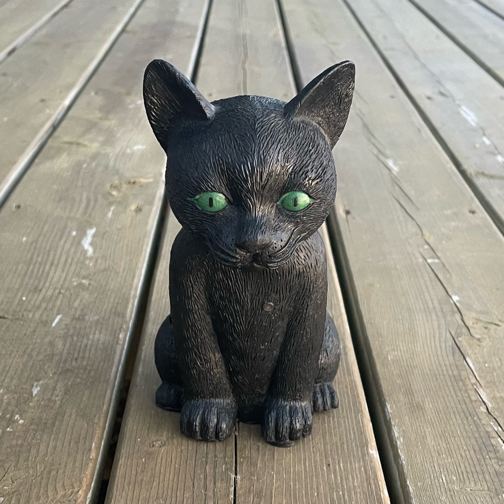 Momentum Brands Black Cat Kitten Hard Plastic Halloween Decoration Made in China